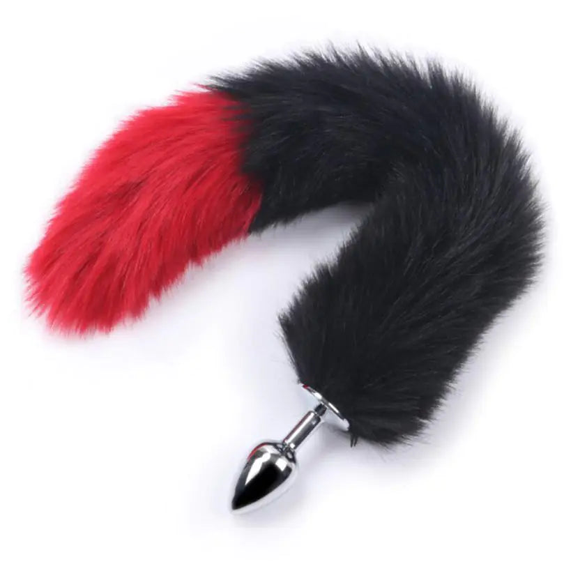 White Fox Tail Silicone Anal Plug for Backdoor Play
