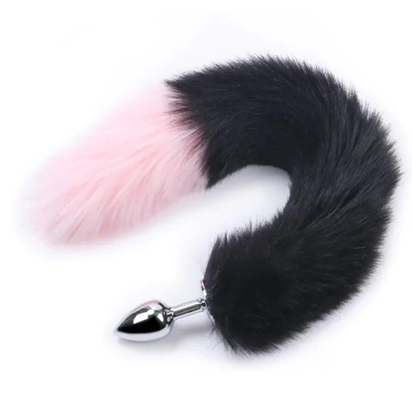 White Fox Tail Silicone Anal Plug for Backdoor Play