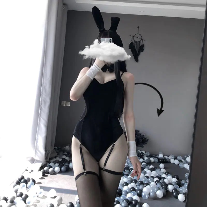Chic Bunny Girl Lace Bodysuit