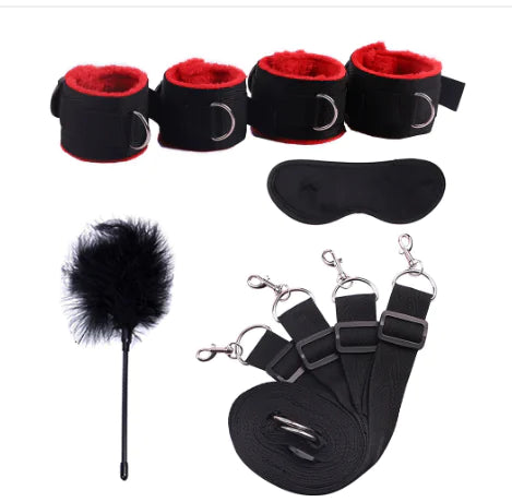 Under Mattress Restraints Set for Bondage Play (One Set)