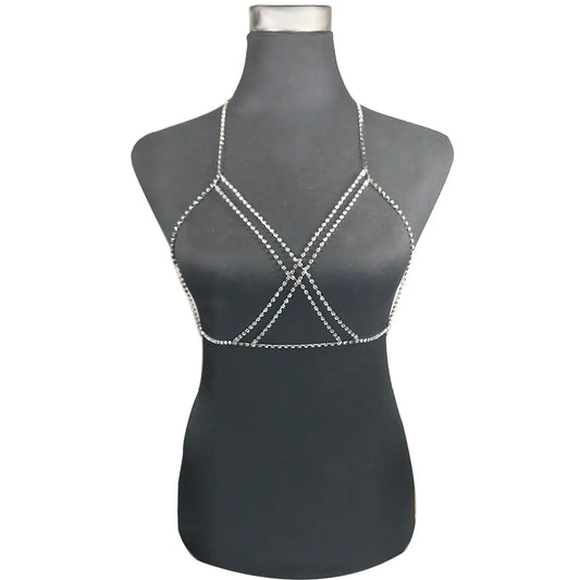 SHOW Sexy Beach Bikini with Rhinestone Body Chain